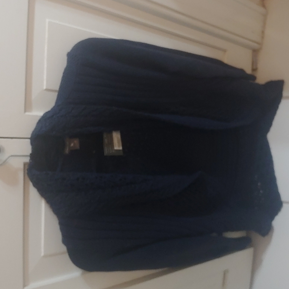 Eddie Bauer Beautiful Navy Cardigan Sz S NWT